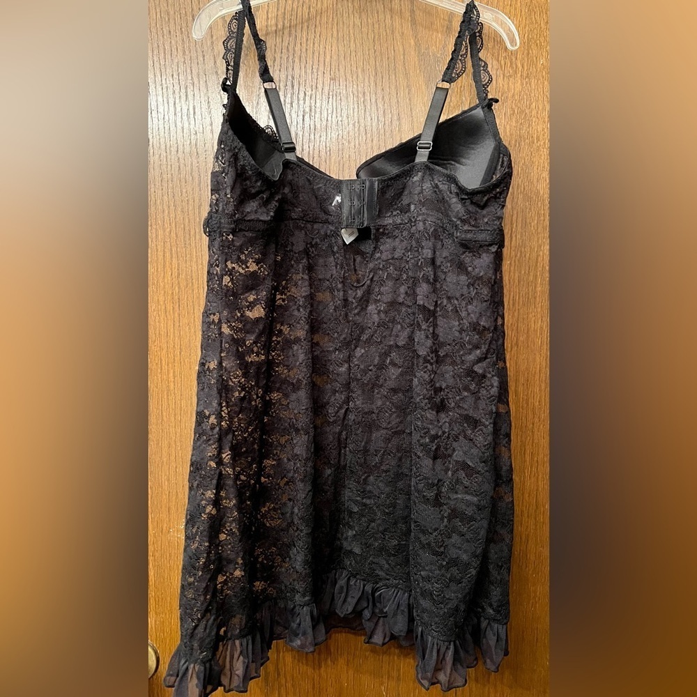 EUC Unbranded Elegant Black Lace Chemise Women’s 18/20 - Picture 6 of 10